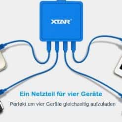Xtar 4U 4 Port USB-Ladegerät 27W AC Desktop