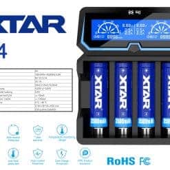 Xtar X4 – Vier-Schacht Ladegerät für Lithium Ionen und Ni/MH Akkus